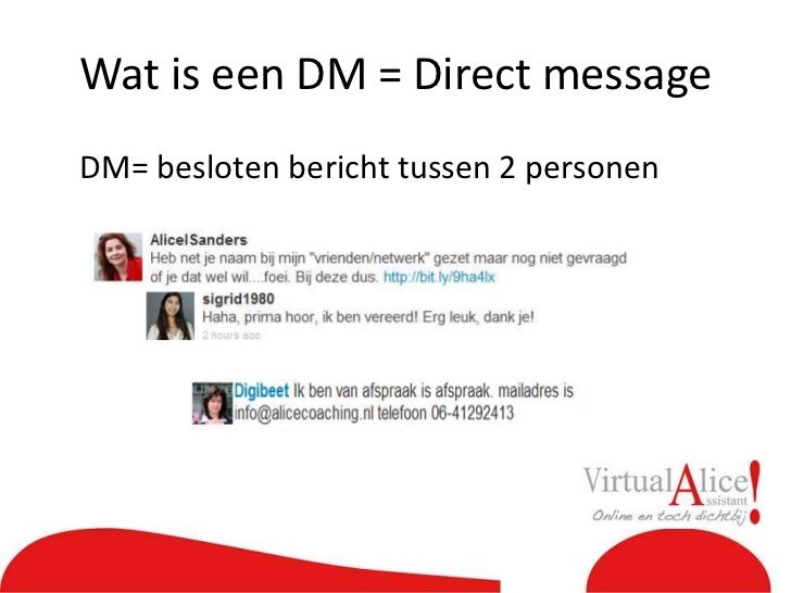 wat betekent dm